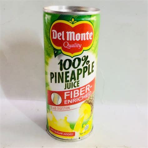 Del Monte Pineapple Juice Fiber Enriched 240mL Shopee Philippines