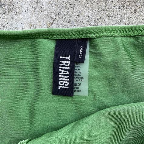 Vinca Green Velvet Triangl Bikini Top Depop