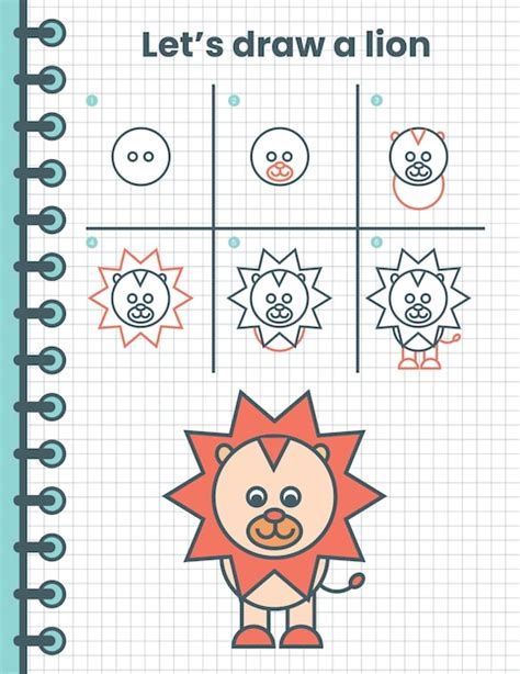 Como Desenhar Um Le O Para Crian As Etapas De Desenho F Ceis Para