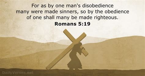 Romans 5:19 - ESV - Bible verse of the day - DailyVerses.net