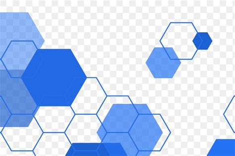 Blue Hexagonal Patterned Background Design Element