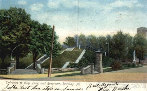 Entrance To City Park And Reservoir Reading Pa