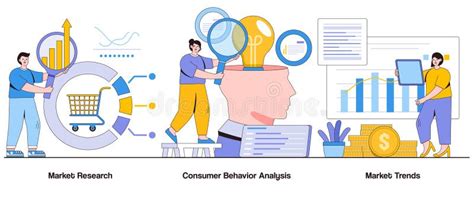 Market Research Consumer Behavior Analysis Market Trends Concept With