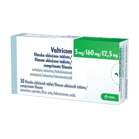 Valtricom 5 mg 160 mg 12 5 mg filmom obložene tablete Krka