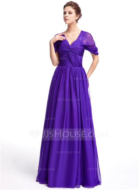 A Lineprincess Off The Shoulder Floor Length Chiffon Evening Dress With Ruffle 017025323 Jj