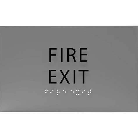 Ada Central Signs 6 X4 Fire Exit Sign Ada Compliant Tactile