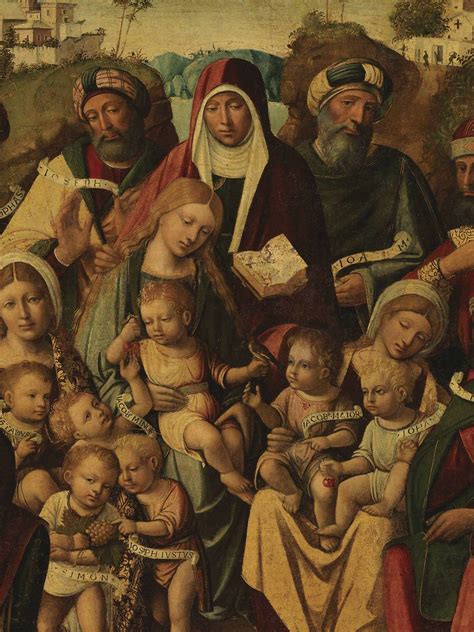 La Famille de la Vierge - détail de Fasolo Lorenzo da Pavia ...