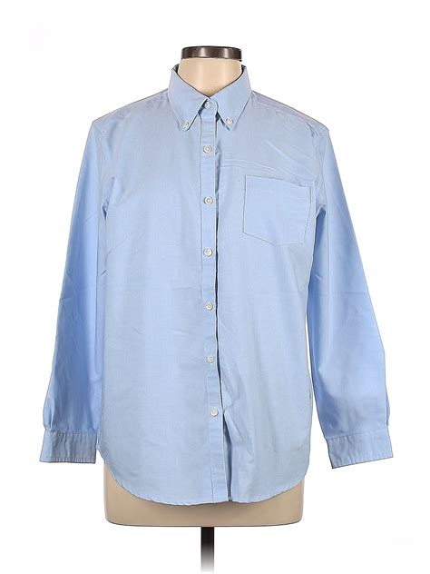 Cabin Creek Blue Long Sleeve Button Down Shirt Size 10 41 Off Thredup