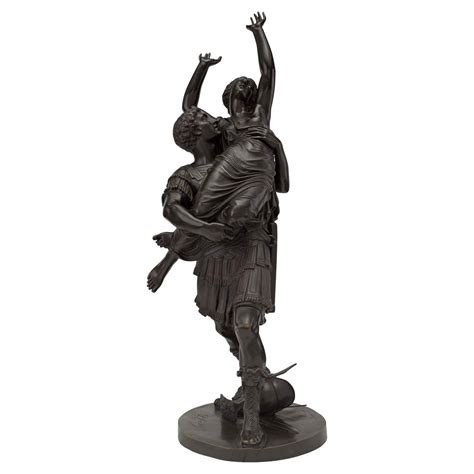 French 19th Century Louis Xvi Style Bronze Statue Of Lenlevement Des