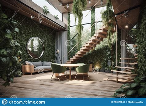 Biophilic Interior Design with a Lot of Indoor Plants. Generative Ai ...