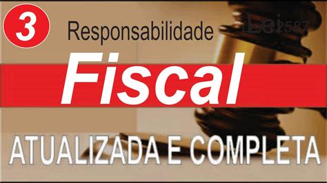 Lei De Responsabilidade Fiscal Art 15 A 20 YouTube