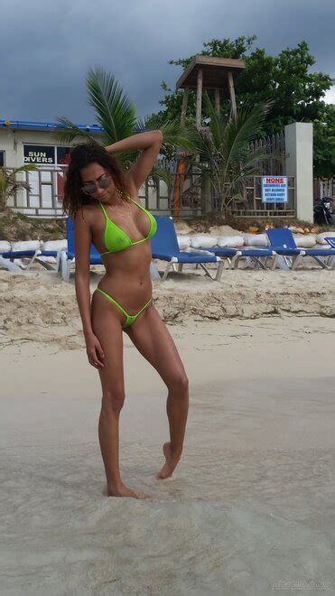 Bikini Model Jeka De La Cruz Ai Enhanced I Love Jamaica Jeka De La