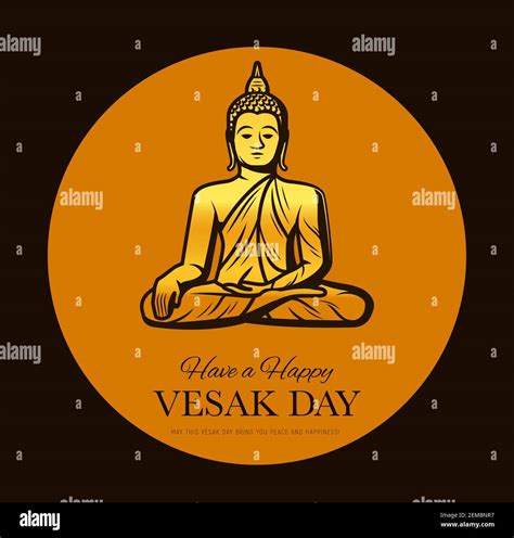 Vesak Day Vector Design Of Buddhism Religion Buddha Holiday Golden