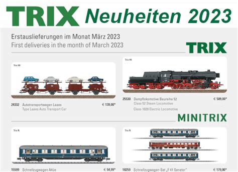 Trix Minitrix Modellbahn Neuheiten Erstauslieferungen M Rz