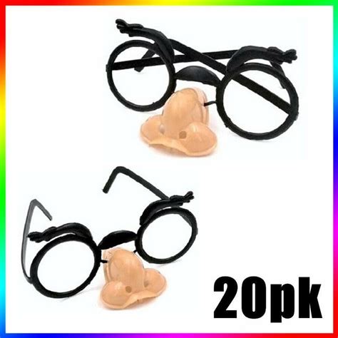 20x Funny Nose Glasses Disguise Party Costume Prop Novelty Face Mask ...