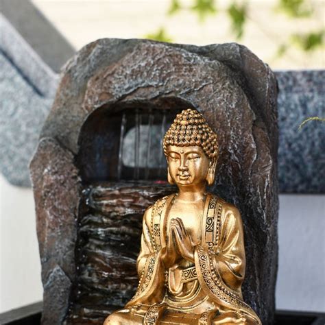 Fontaine à eau Zen Dao avec bouddha éclairage LED Zen Light