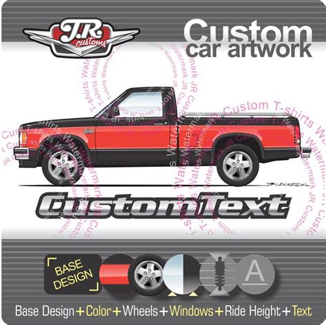 Custom 1982 82 83 1983 84 1984 Chevrolet Chevy S-10 S10 Tahoe Sport Durango Pickup V6 Truck ART ...