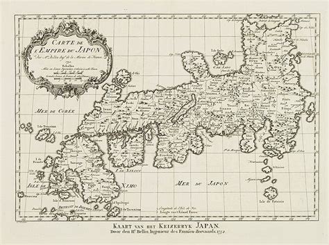 Carte De L Empire Du Japon Old Map By BELLIN J N