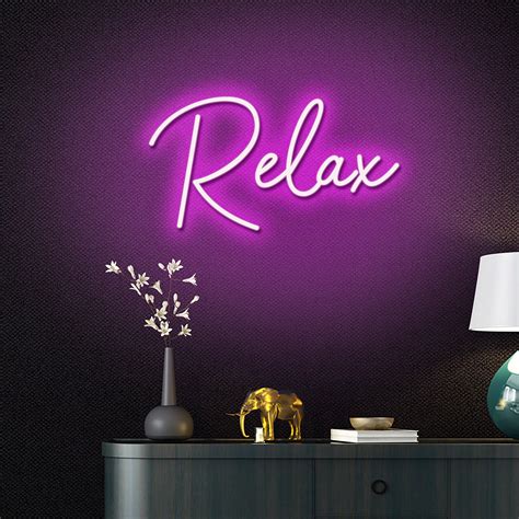 Relax Neon Sign Custom Neon Signs Etsy