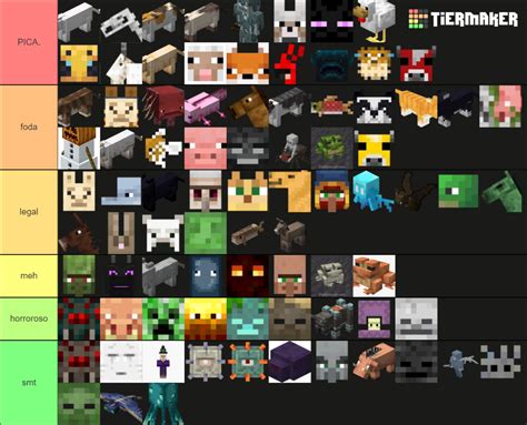 Minecraft Mobs Tier List Community Rankings Tiermaker