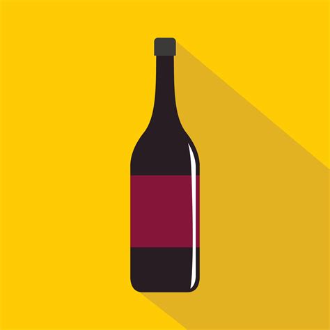 Wine Bottle Icon Flat Style 15217639 Vector Art At Vecteezy