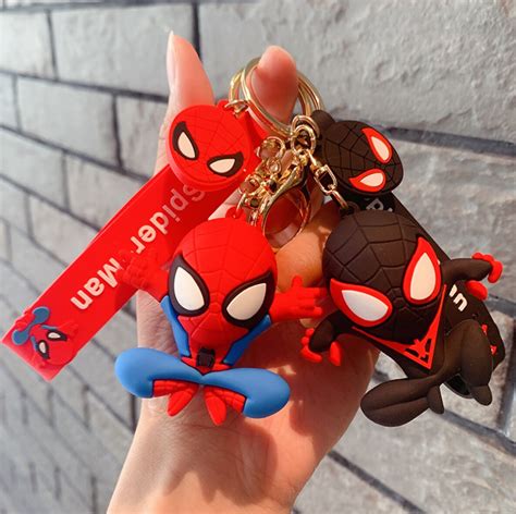 Spider Man Pvc Keychain Etsy