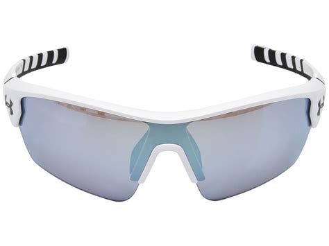 Under Armour UA Rival Athletic Performance Sport Sunglasses Satin White/Black/Baseball | Under ...