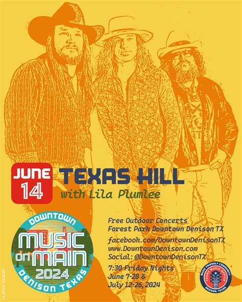 Music on Main Featuring Texas Hill - Downtown Denison TX