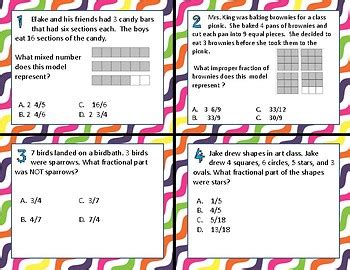 Tek A Representing Fractions Task Cards By Cownting In Fourth