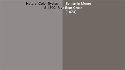 Natural Color System S 4502 R Vs Benjamin Moore Bear Creek 1470 Side