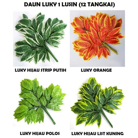 Jual Daun Hias Sinfu Maple Bambu Anggur Luky Plastik 1 Lusin 12 Tangkai