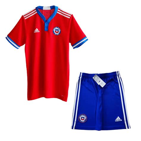 Men’s Replica Chile Home Soccer Jersey Kit (Jersey+Shorts) 2021/22 ...