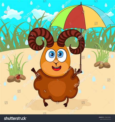 Ram Hand Drawing Cartoon Character Vector Stock Vector (Royalty Free ...