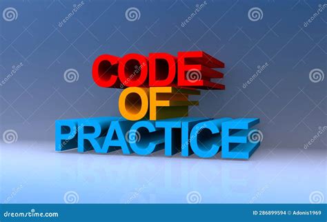 Code Of Practice On Blue Stock Illustration Illustration Of