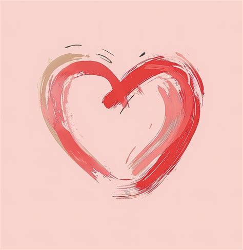 Premium Photo Expressive Hand Painted Heart