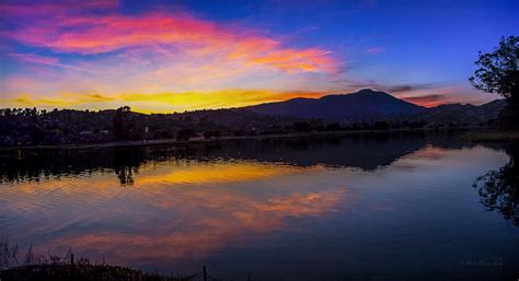 Sunset Panorama Of Mt Tam And Richardson Bay Photograph By Brian Tada