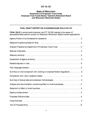 Fillable Online Docs Legis Wisconsin CR 10 137 State Of Wisconsin