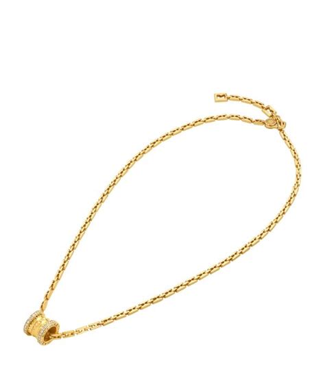 Bvlgari Yellow Gold And Diamond B Zero1 Rock Necklace Harrods UK