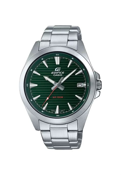 Jual Casio Casio Edifice Jam Tangan Pria Silver Green Stainless