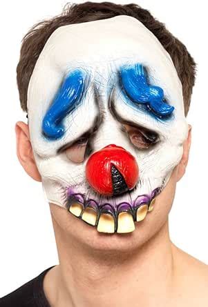 Amazon Smiffys Dopey The Clown Chinless Mask Adult Clothing