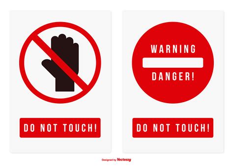 Do Not Touch Vector Sign Collection 172400 Vector Art at Vecteezy