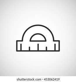 Protractor Line Icon Stock Vector Royalty Free Shutterstock