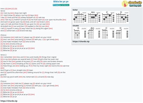 Chord: Bibia be ye ye - Ed Sheeran - tab, song lyric, sheet, guitar ...