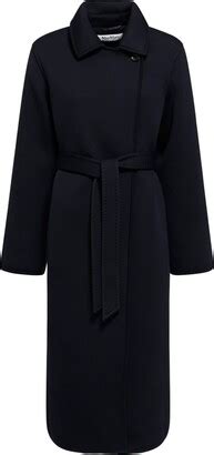 Max Mara Manuela Belted Wool Jersey Midi Coat ShopStyle