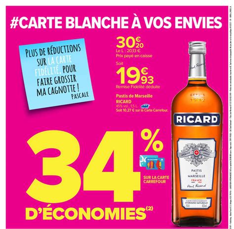 Promo Pastis De Marseille Ricard Chez Carrefour Icatalogue Fr