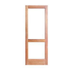 Wooden Door Full Pane Glass Single Meranti Door X