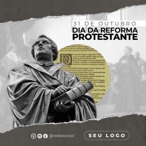 31 De Outubro Dia Da Reforma Protestante Social Media PSD Editável