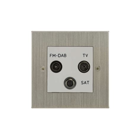 Horizon Square TV Socket 1 Gang Television Satellite And FM Socket