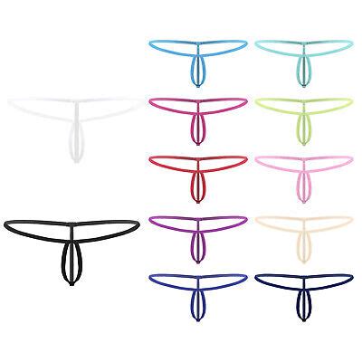 Men S Micro Pouch Thong G String Mini Underwear String T Back Sexy Bikini Briefs EBay