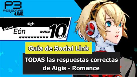 Persona 3 Reload Guía de Social Link TODAS las respuestas correctas